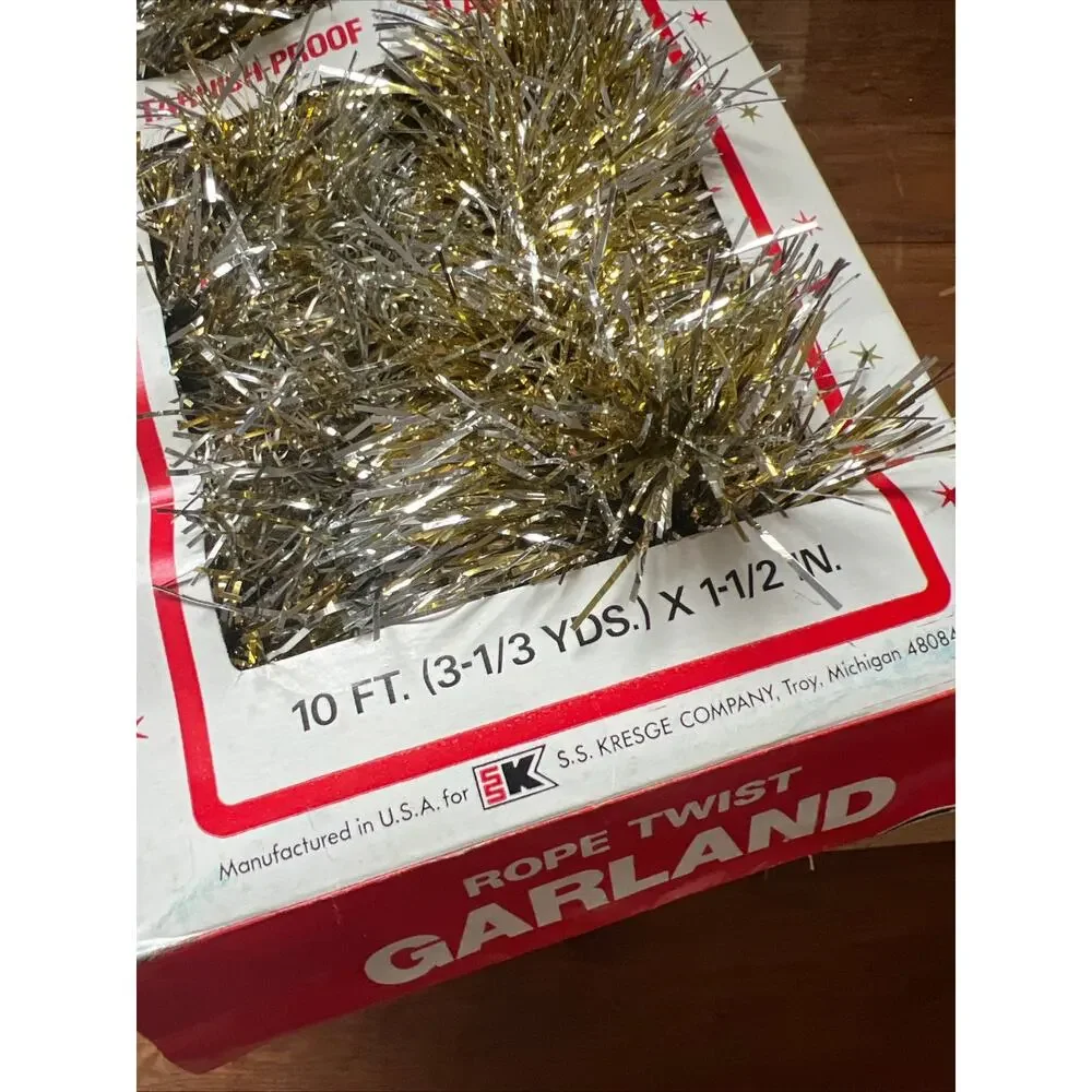 1 vintage box of garland - 10 feet